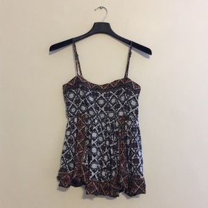 Floral patterned spaghetti strap top